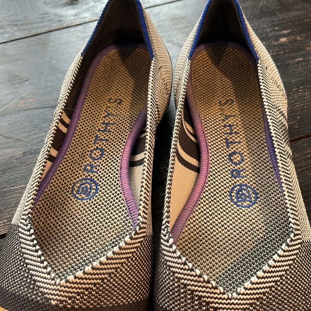 Rothy’s Points Inverse Stripe Size 7.5 - Picture 7 of 9